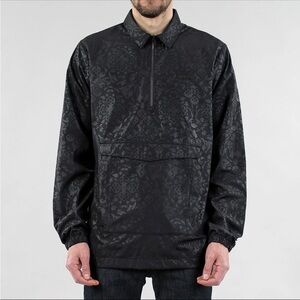 adidas Men's Black Jacquard Windbreaker